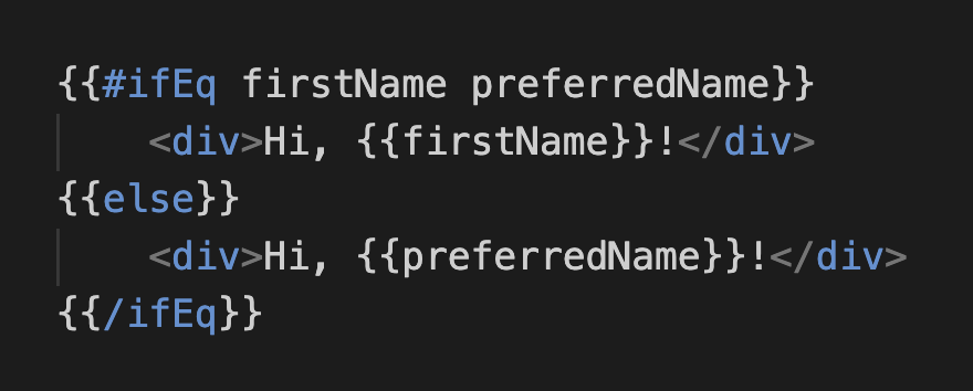 Example ifEq helper