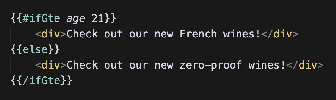 ifGte helper example