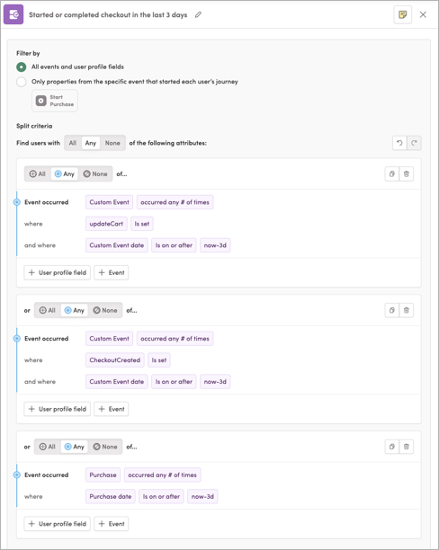 Browsing session abandonment query