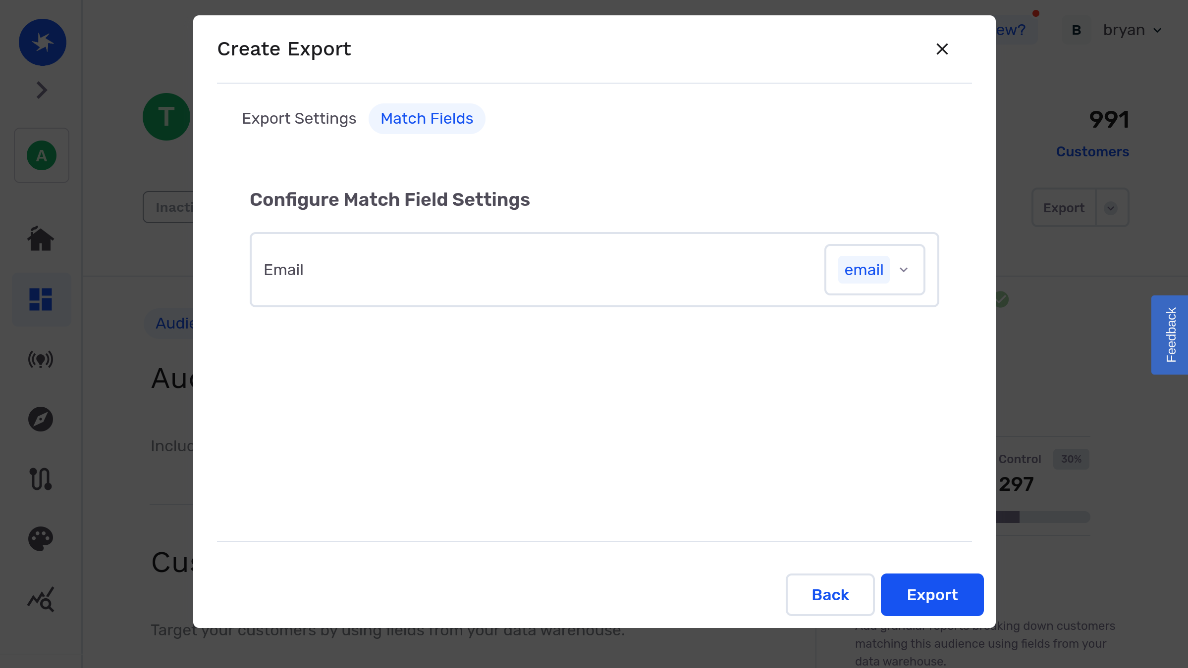 Match Field settings