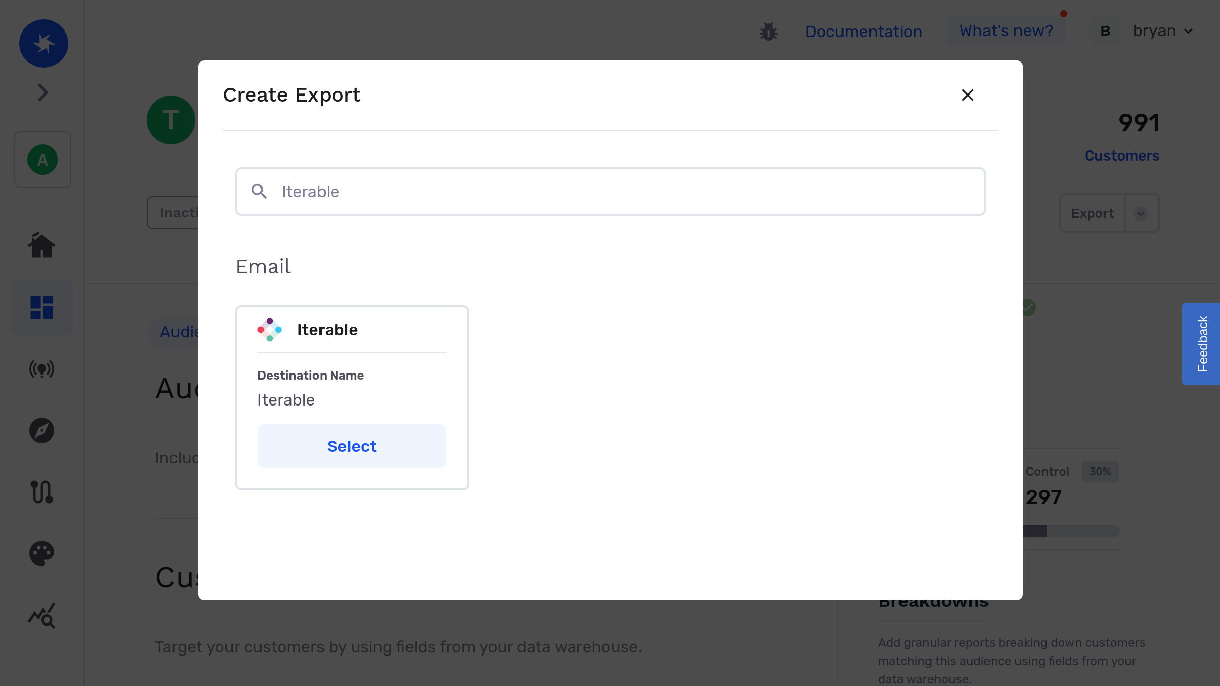 Creating an export