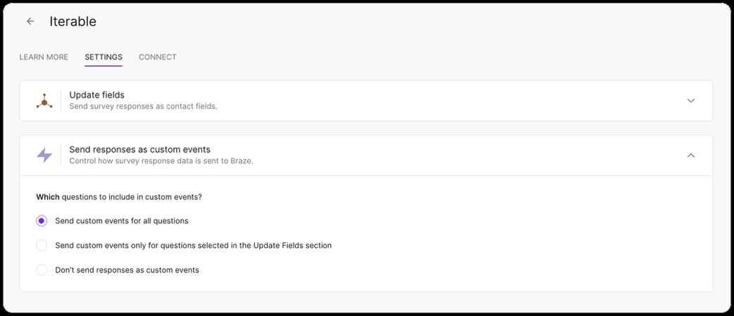 Sending custom events to Iterable