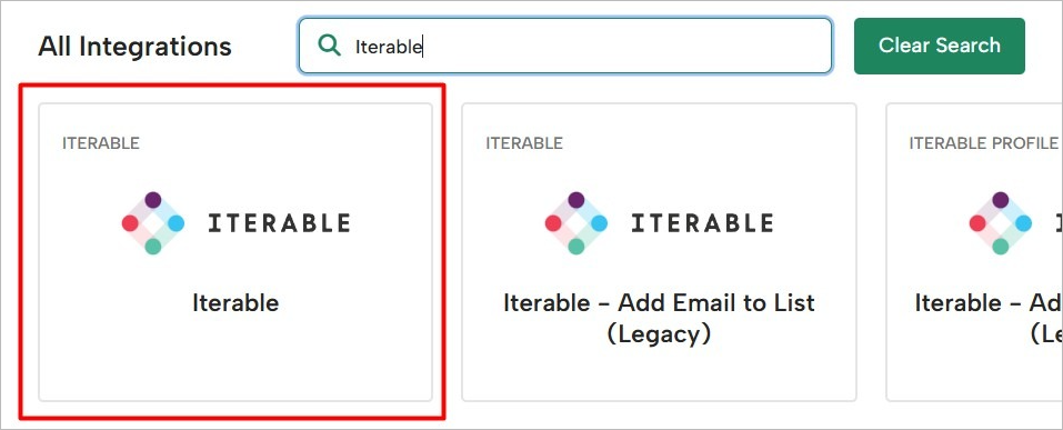 Selecting Iterable