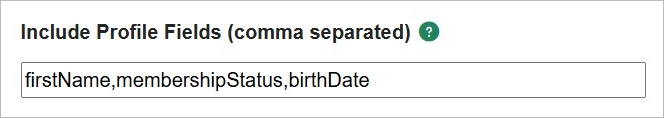 Including additional profile fields