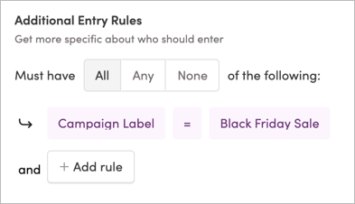 Adding an entry rule