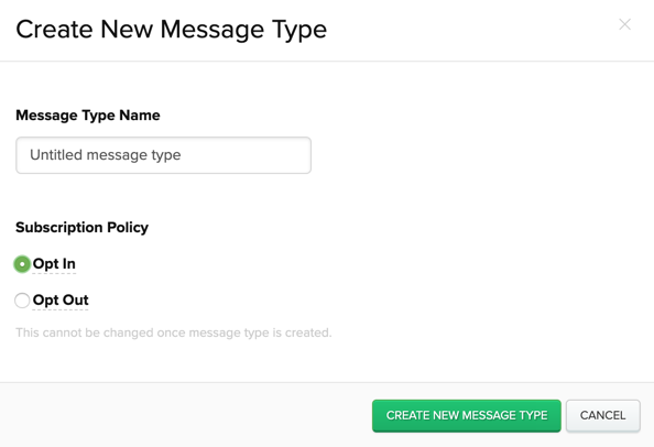 Creating a message type