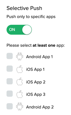Selective push notifications