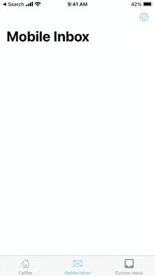 Preset in-app message animation