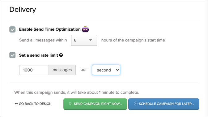Campaign rate limits
