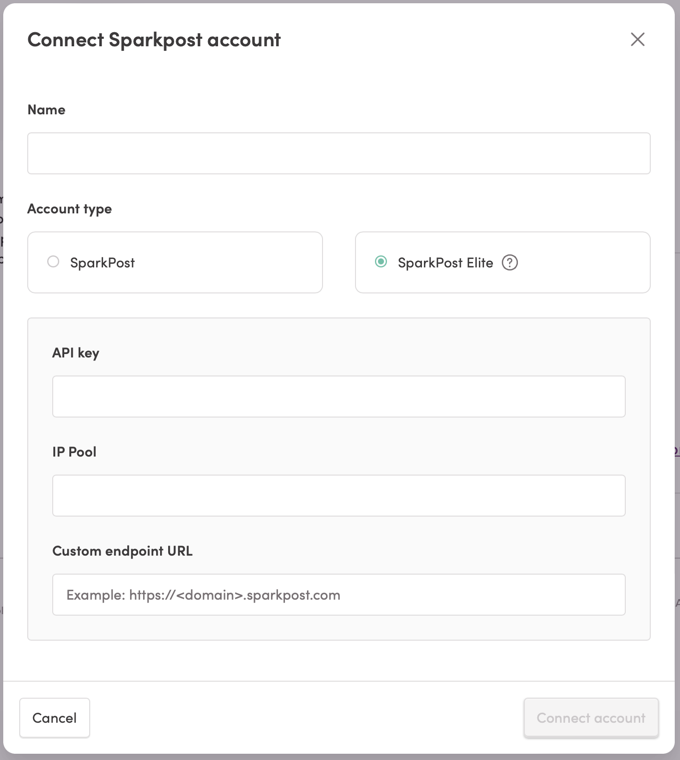 Adding a SparkPost Elite account to Iterable
