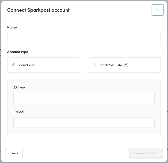 Adding a SparkPost account to Iterable