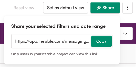 Copying a link to share