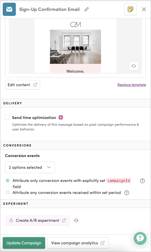 Adding an A/B experiment