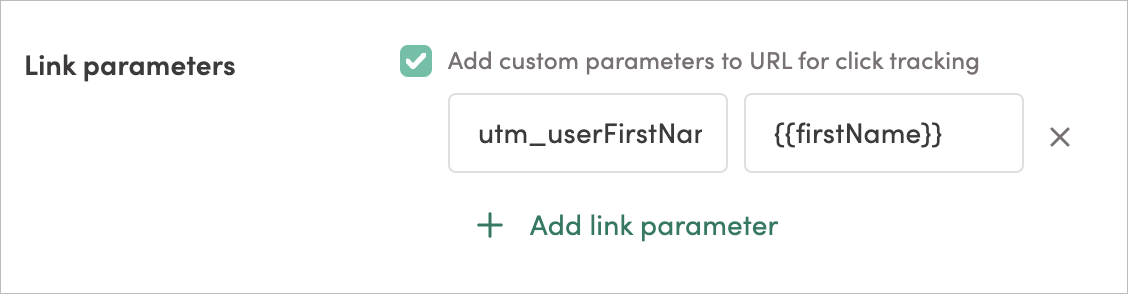 Enabling link parameters