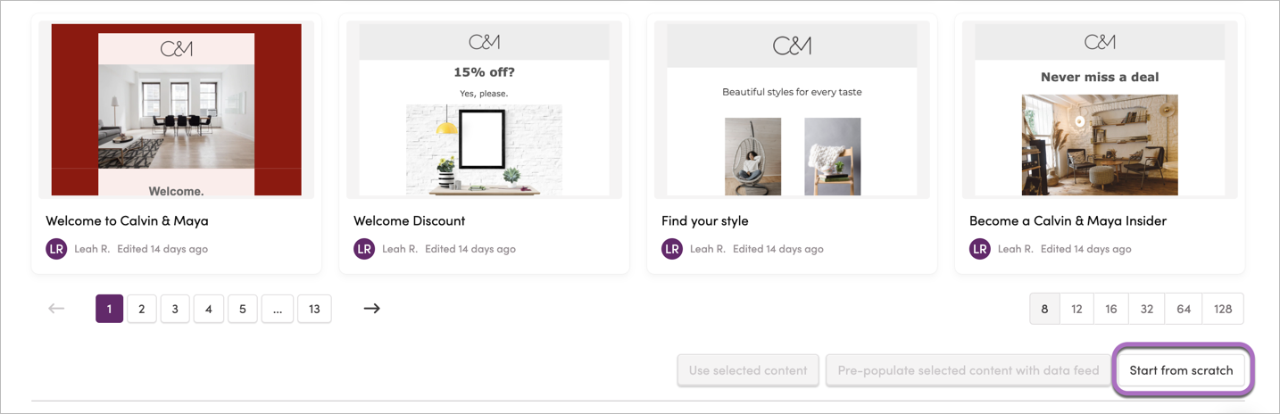 Create template from scratch