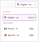 Template locale picker