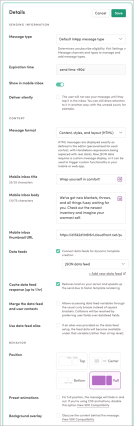 In-app edit details